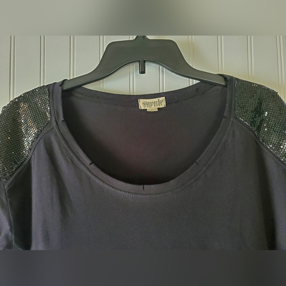 Mynk Black Top Women's Sz L - Picture 2 of 4